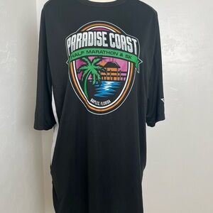 Paradise Coast Black Graphic Tee for Men Half Marathon & SK